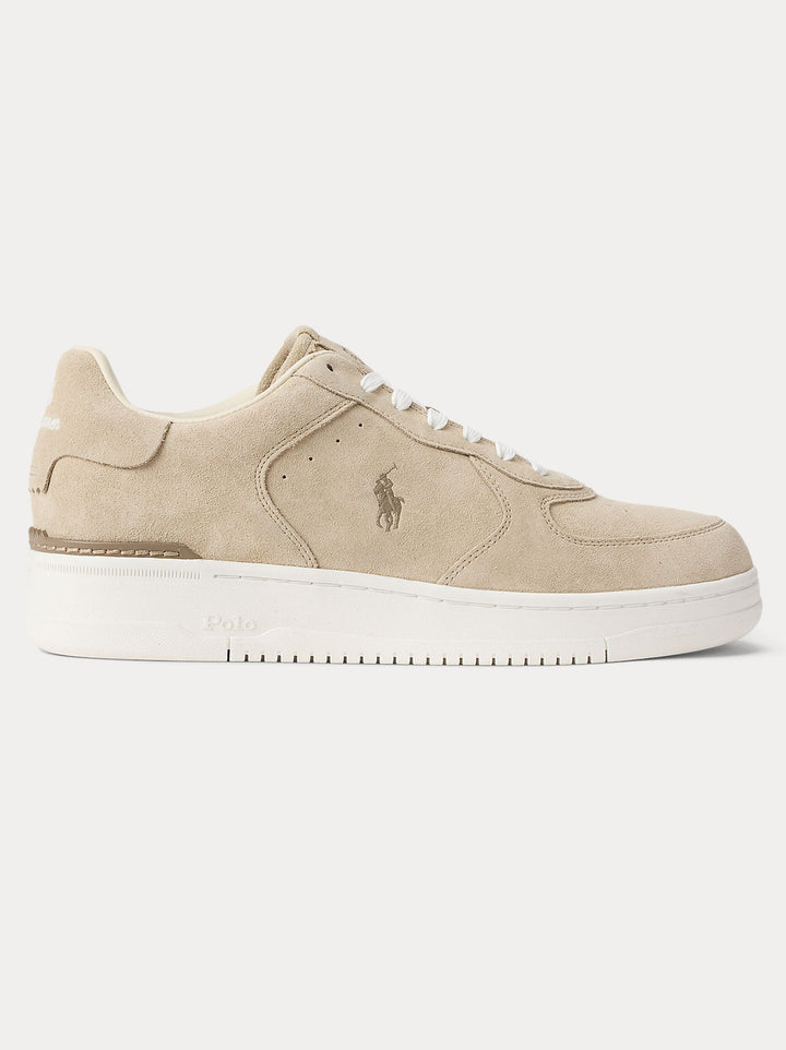 POLO Ralph Lauren Court Sneaker – Beige Suède-HEREN SCHOENEN & RIEMEN-Beige