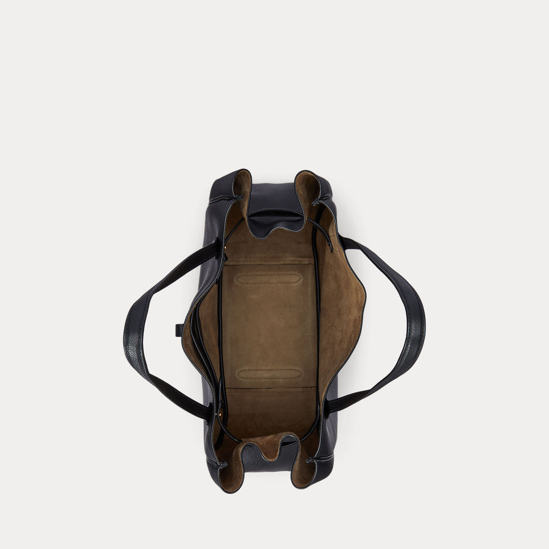 POLO Ralph Lauren Creel Grain Tote – Zwart-DAMES ACCESSOIRES-Zwart