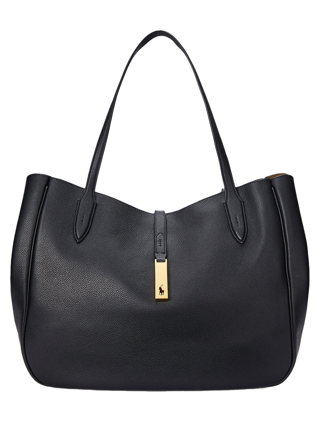 POLO Ralph Lauren Creel Grain Tote – Zwart-DAMES ACCESSOIRES-Zwart