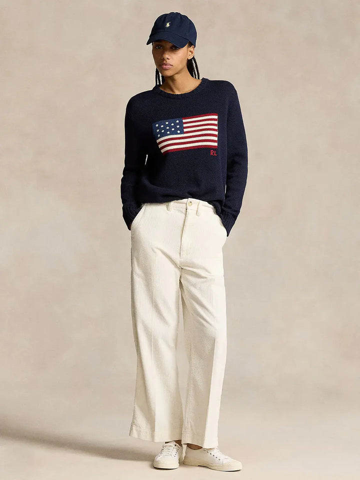 POLO Ralph lauren cropped broek corduroy-100% katoen-DAMES BROEKEN-Room