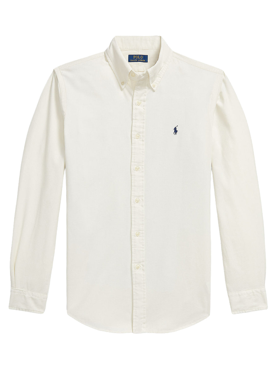 POLO Ralph Lauren Custom Fit Corduroy Shirt – Wit-100% katoen-HEREN SHIRTS-Wit