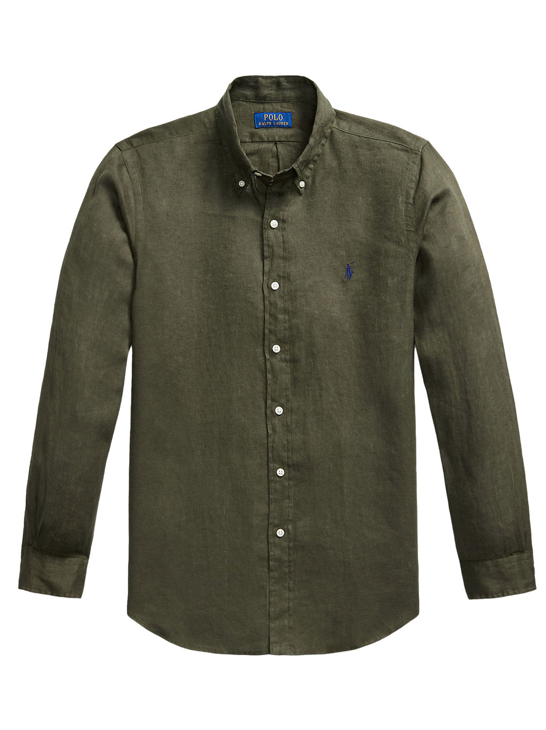 POLO Ralph Lauren Custom Fit Linnen Shirt – Groen-100% linnen-HEREN SHIRTS-Groen
