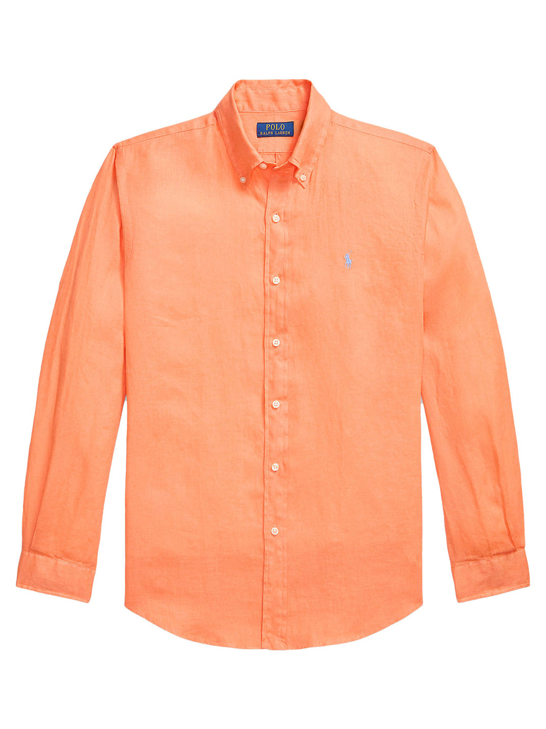 POLO Ralph Lauren Custom Fit Linnen Shirt – Oranje-100% linnen-HEREN SHIRTS-Oranje
