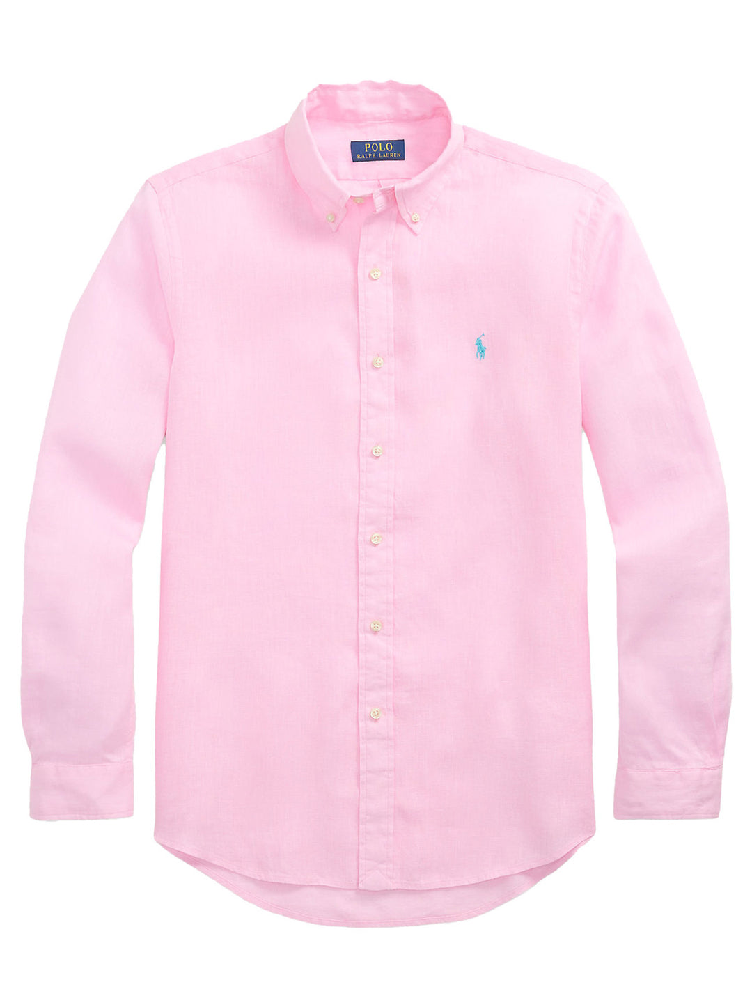 POLO Ralph Lauren Custom Fit Linnen Shirt – Roze-100% linnen-HEREN SHIRTS-Roze