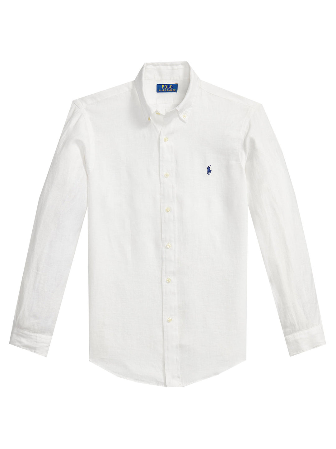 POLO Ralph Lauren Custom Fit Linnen Shirt – Wit-100% linnen-HEREN SHIRTS-Wit