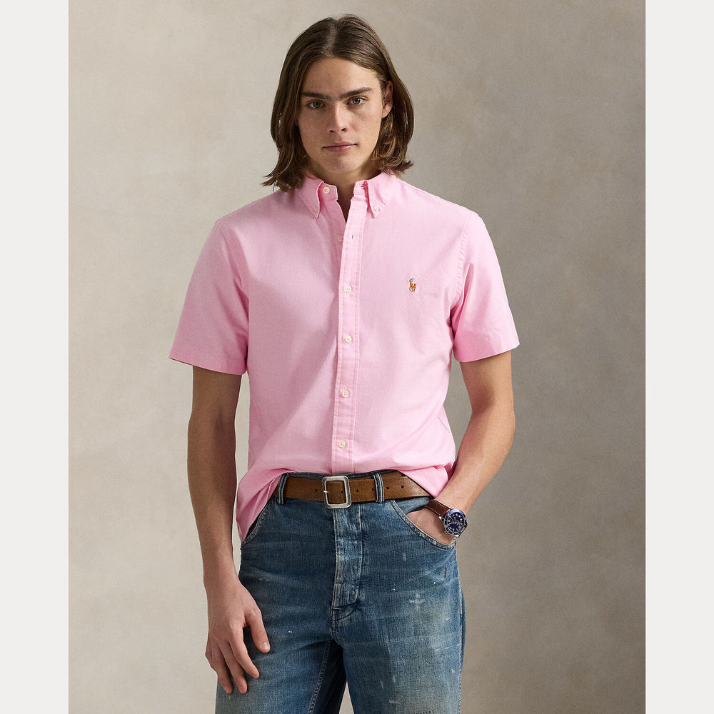 POLO Ralph Lauren Custom fit Oxford overhemd-100% katoen-HEREN SHIRTS-Roze