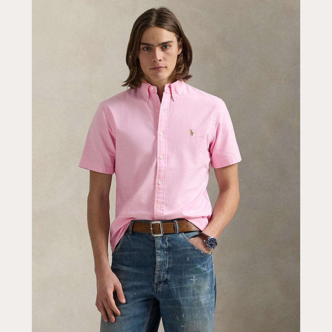POLO Ralph Lauren Custom fit Oxford overhemd-100% katoen-HEREN SHIRTS-Roze