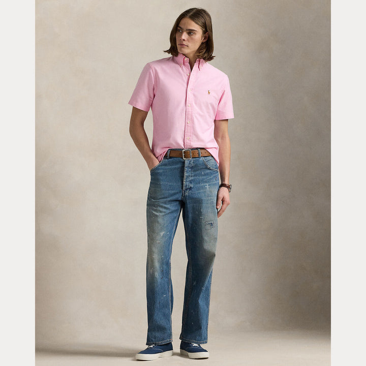 POLO Ralph Lauren Custom fit Oxford overhemd-100% katoen-HEREN SHIRTS-Roze
