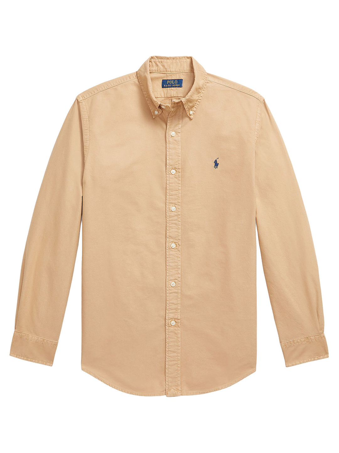 POLO Ralph Lauren Custom Fit Oxford Shirt – Bruin-100% katoen-HEREN SHIRTS-Bruin