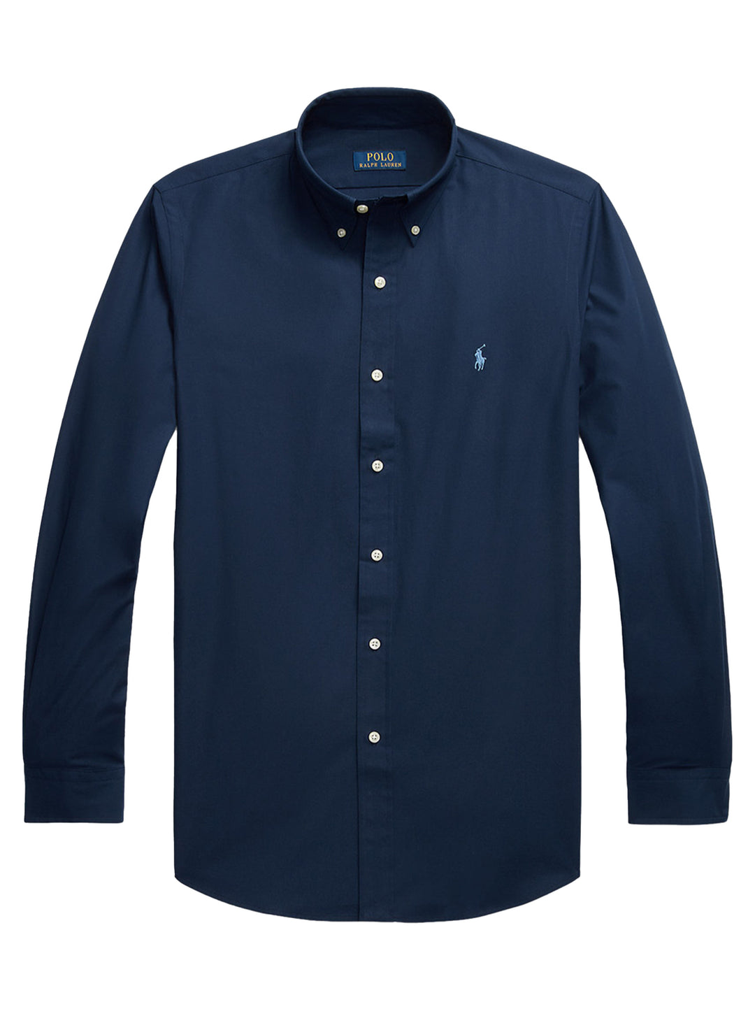 POLO Ralph Lauren Custom Fit Poplin shirt -91% Katoen<br />9% Elastaan-HEREN SHIRTS-Blauw