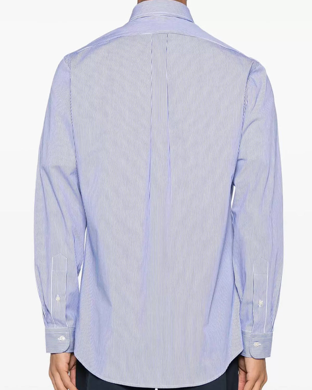 POLO Ralph Lauren Custom Fit Poplin shirt -91% Katoen<br />9% Elastaan-HEREN SHIRTS-Blauw