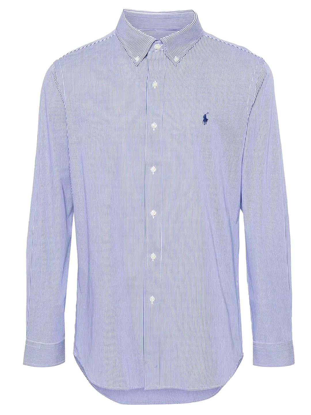 POLO Ralph Lauren Custom Fit Poplin shirt -91% Katoen<br />9% Elastaan-HEREN SHIRTS-Blauw