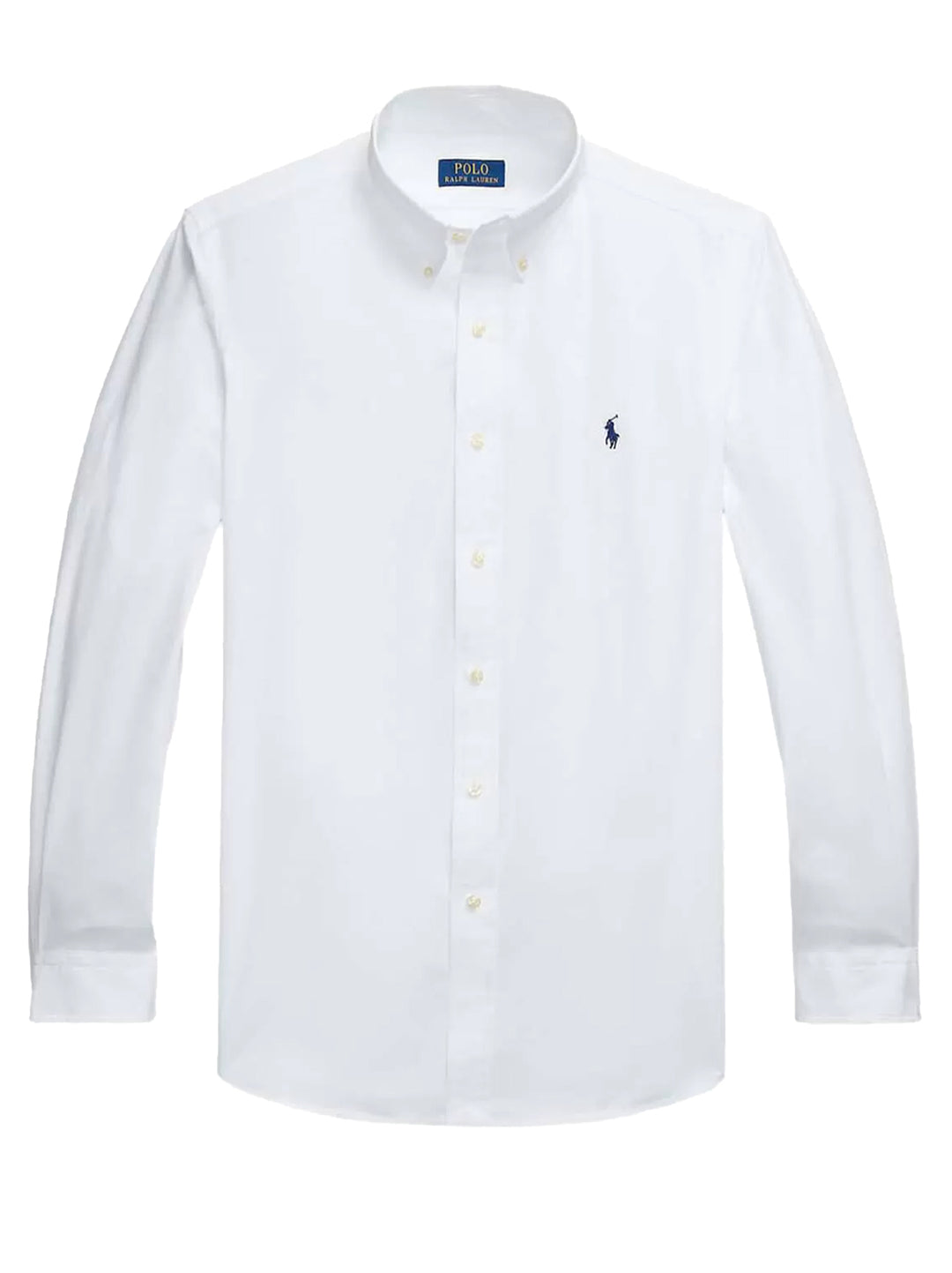 POLO Ralph Lauren Custom Fit poplin shirt-91% Katoen<br />9% Elastaan-HEREN SHIRTS-Wit