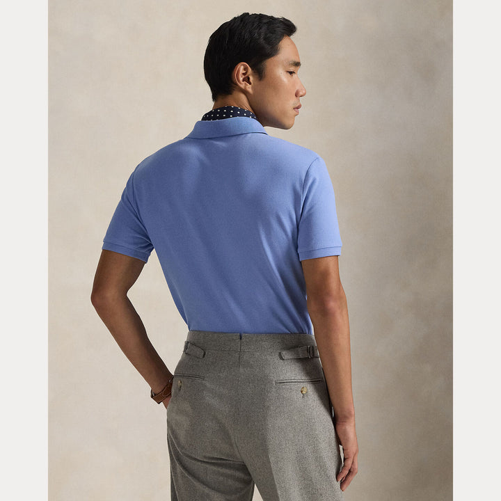 POLO Ralph Lauren Custom Slim Fit Mesh Polo-100% katoen-HEREN POLO'S & T-SHIRTS-Blauw