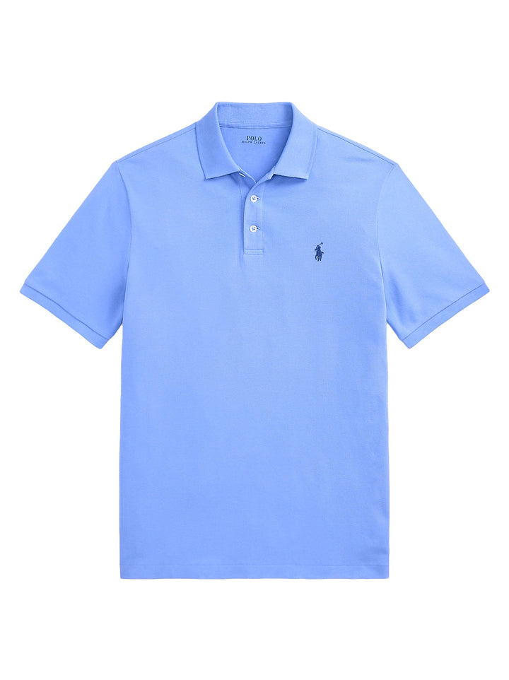 POLO Ralph Lauren Custom Slim Fit Mesh Polo-100% katoen-HEREN POLO'S & T-SHIRTS-Blauw