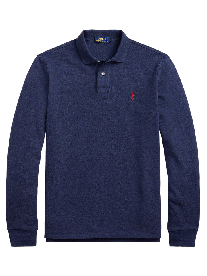 POLO Ralph Lauren Custom Slim Fit Mesh Polo Shirt-100% katoen-HEREN POLO'S & T-SHIRTS-Blauw