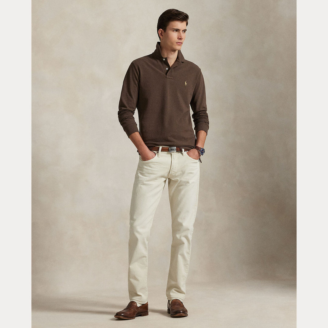 POLO Ralph Lauren Custom Slim Fit Mesh Polo Shirt-100% katoen-HEREN POLO'S & T-SHIRTS-Bruin