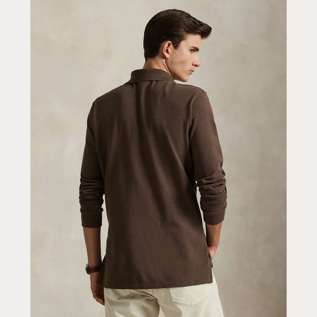 POLO Ralph Lauren Custom Slim Fit Mesh Polo Shirt-100% katoen-HEREN POLO'S & T-SHIRTS-Bruin