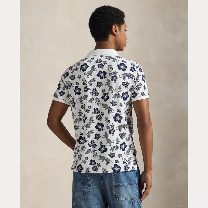 POLO Ralph Lauren Custom Slim Fit Tropical Polo-100% katoen-HEREN POLO'S & T-SHIRTS-Wit