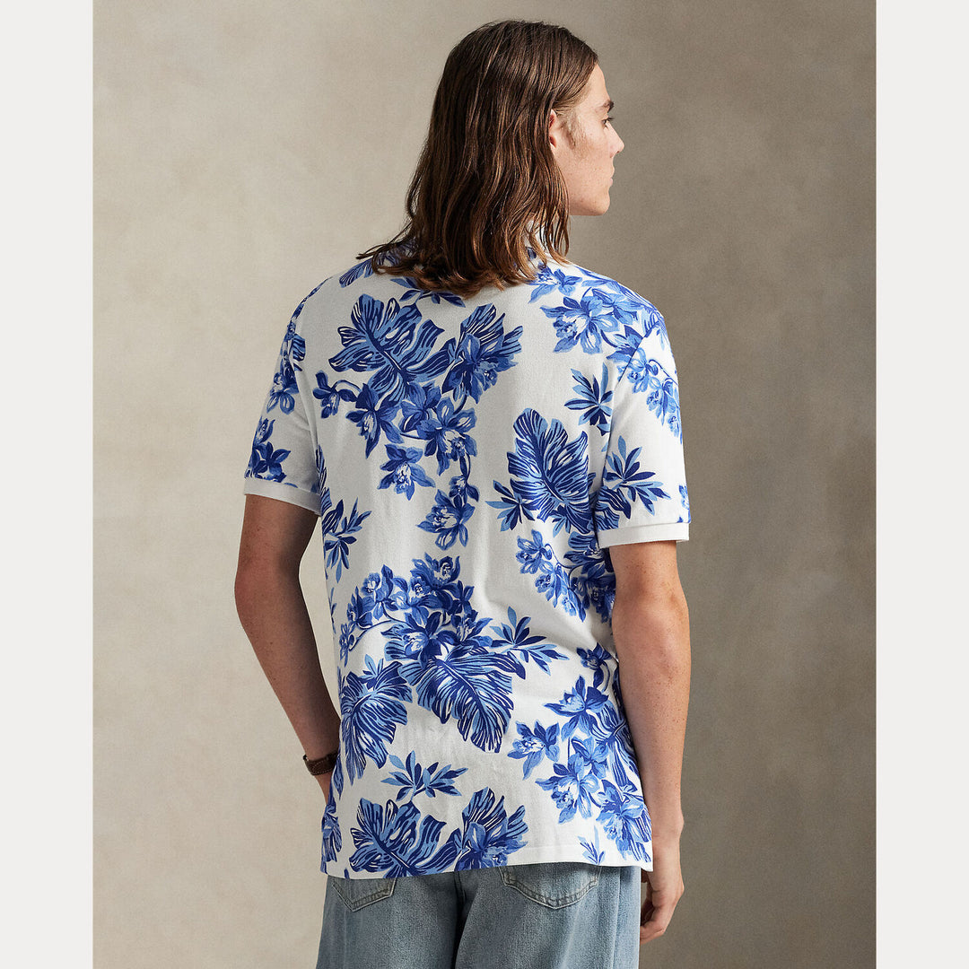 POLO Ralph Lauren Custom Slim Fit Tropical Polo-100% katoen-HEREN POLO'S & T-SHIRTS-Wit