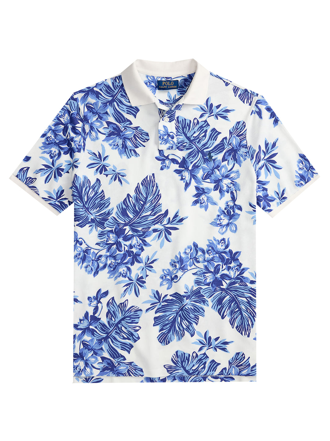 POLO Ralph Lauren Custom Slim Fit Tropical Polo-100% katoen-HEREN POLO'S & T-SHIRTS-Wit