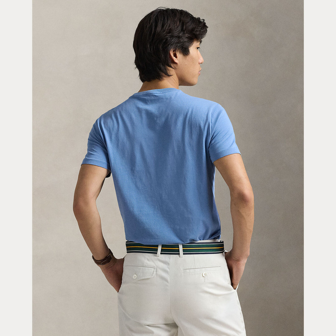 POLO Ralph Lauren Custom slim jersey T-shirt-100% katoen-HEREN POLO'S & T-SHIRTS-Blauw