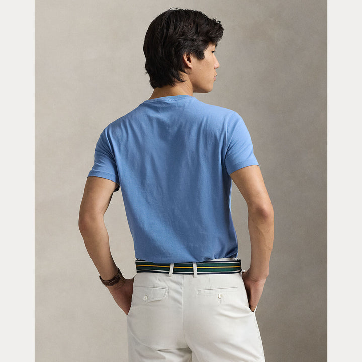 POLO Ralph Lauren Custom slim jersey T-shirt-100% katoen-HEREN POLO'S & T-SHIRTS-Blauw