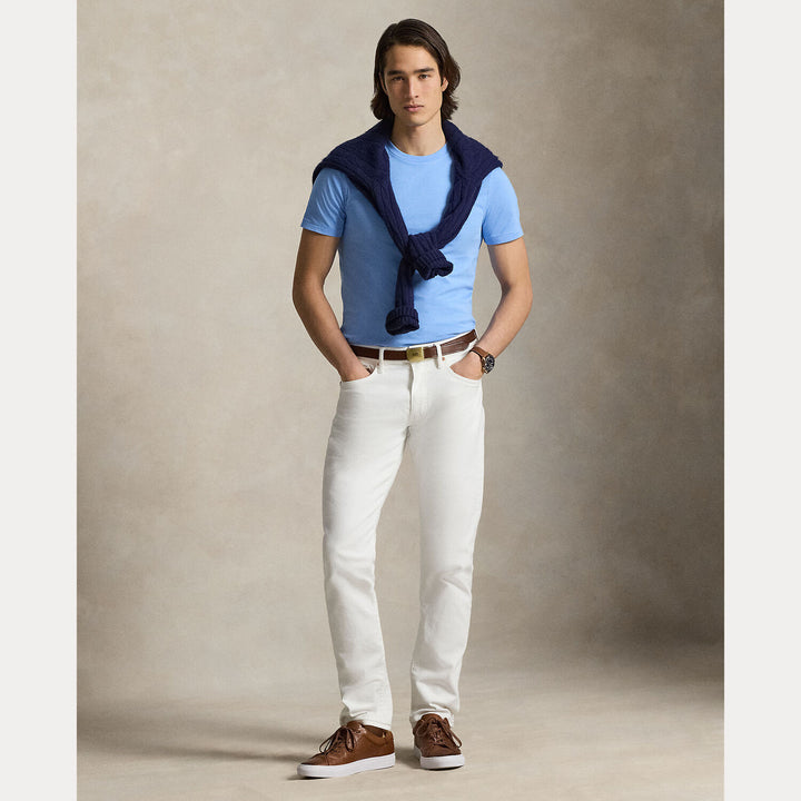 POLO Ralph Lauren Custom slim jersey T-shirt-100% katoen-HEREN POLO'S & T-SHIRTS-Blauw
