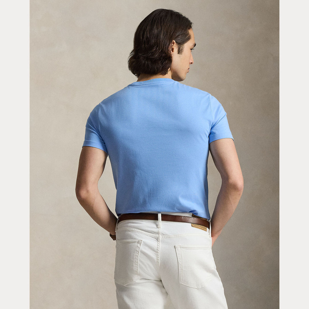 POLO Ralph Lauren Custom slim jersey T-shirt-100% katoen-HEREN POLO'S & T-SHIRTS-Blauw
