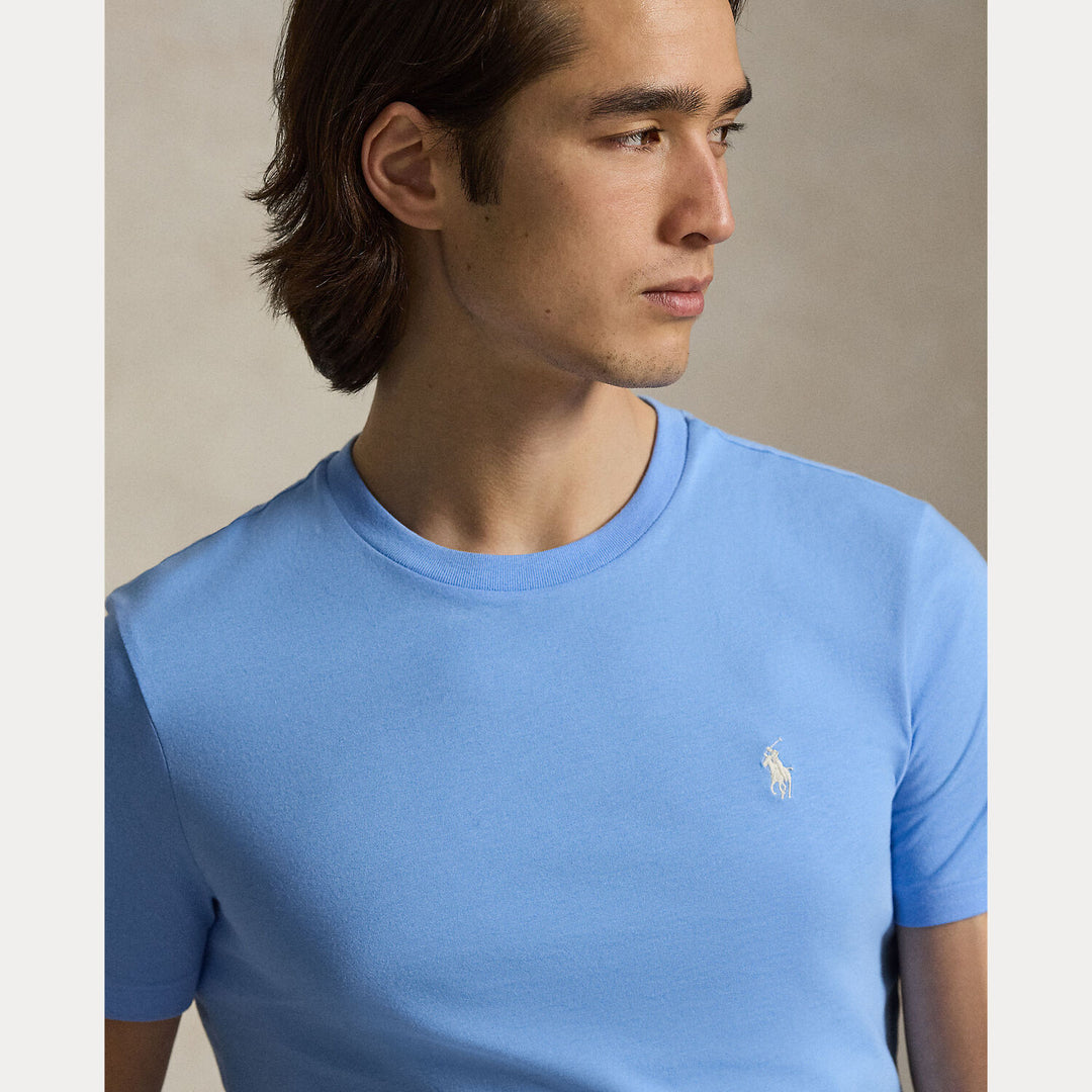 POLO Ralph Lauren Custom slim jersey T-shirt-100% katoen-HEREN POLO'S & T-SHIRTS-Blauw