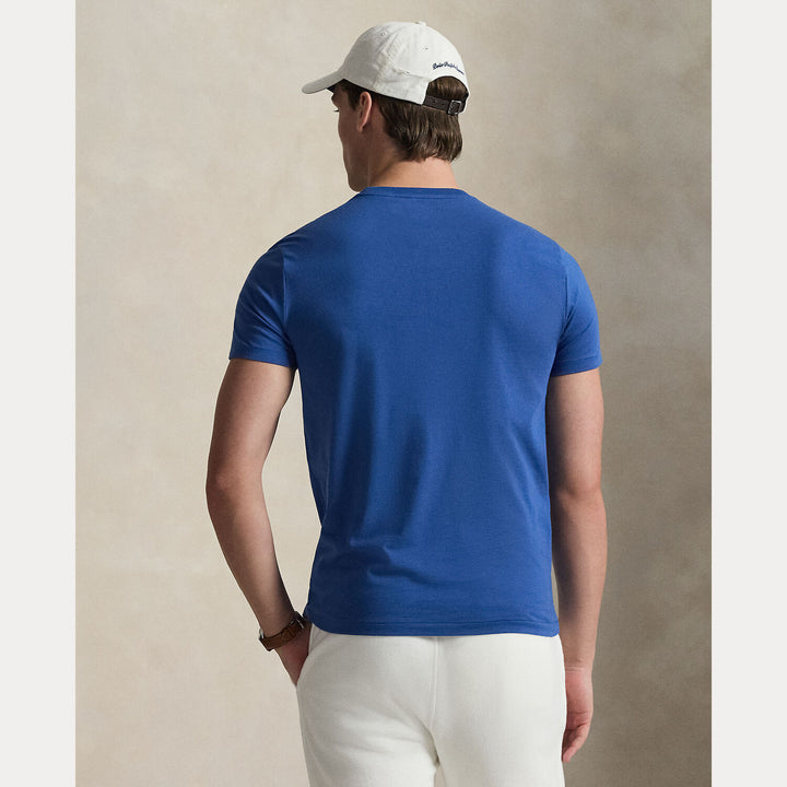 POLO Ralph Lauren Custom slim jersey T-shirt-100% katoen-HEREN POLO'S & T-SHIRTS-Blauw