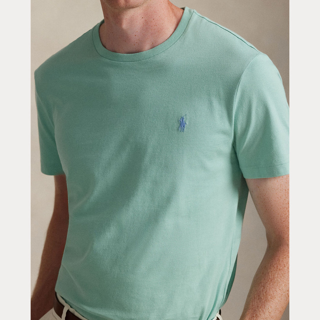 POLO Ralph Lauren Custom slim jersey T-shirt-100% katoen-HEREN POLO'S & T-SHIRTS-Groen
