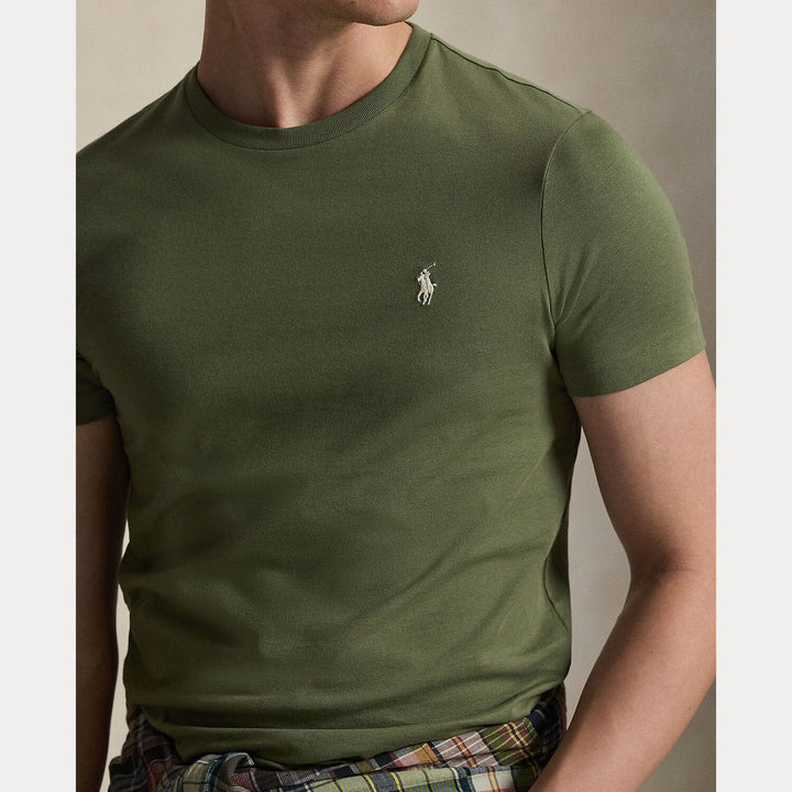 POLO Ralph Lauren Custom slim jersey T-shirt-100% katoen-HEREN POLO'S & T-SHIRTS-Groen
