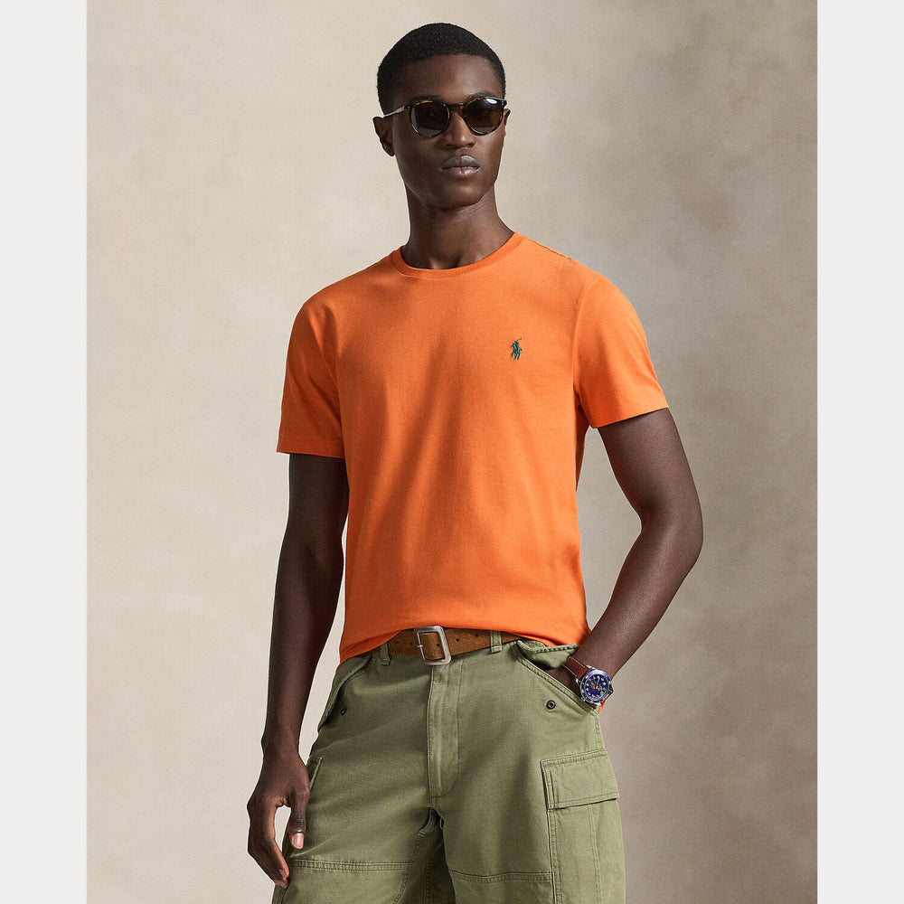 POLO Ralph Lauren Custom slim jersey T-shirt -100% katoen-HEREN POLO'S & T-SHIRTS-Oranje
