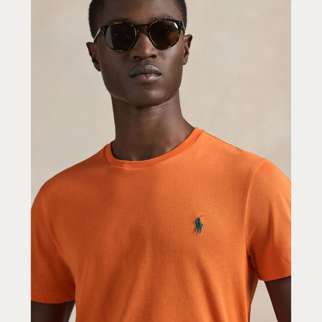 POLO Ralph Lauren Custom slim jersey T-shirt -100% katoen-HEREN POLO'S & T-SHIRTS-Oranje