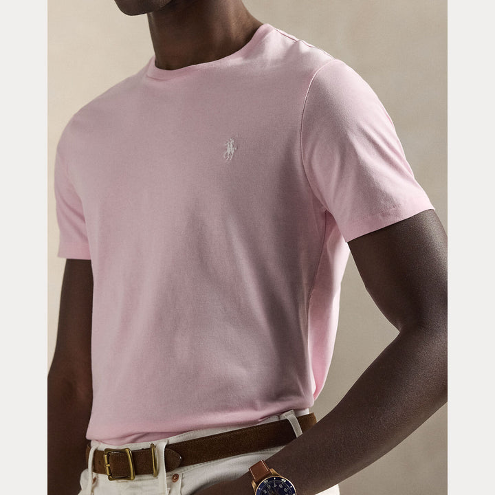 POLO Ralph Lauren Custom slim jersey T-shirt-100% katoen-HEREN POLO'S & T-SHIRTS-Roze