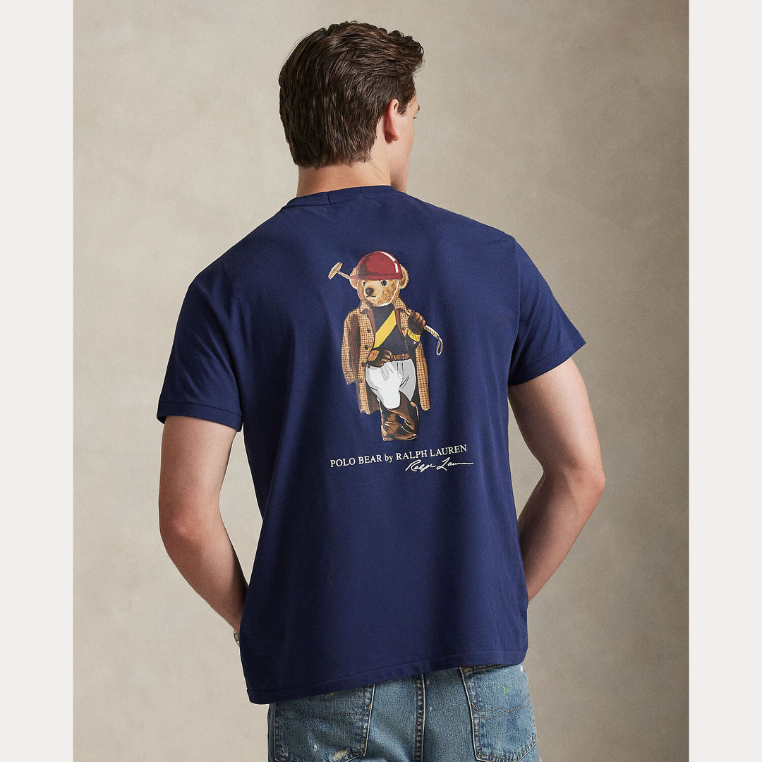 POLO Ralph Lauren Custom slim polo bear T-shirt-100% katoen-HEREN POLO'S & T-SHIRTS-Blauw