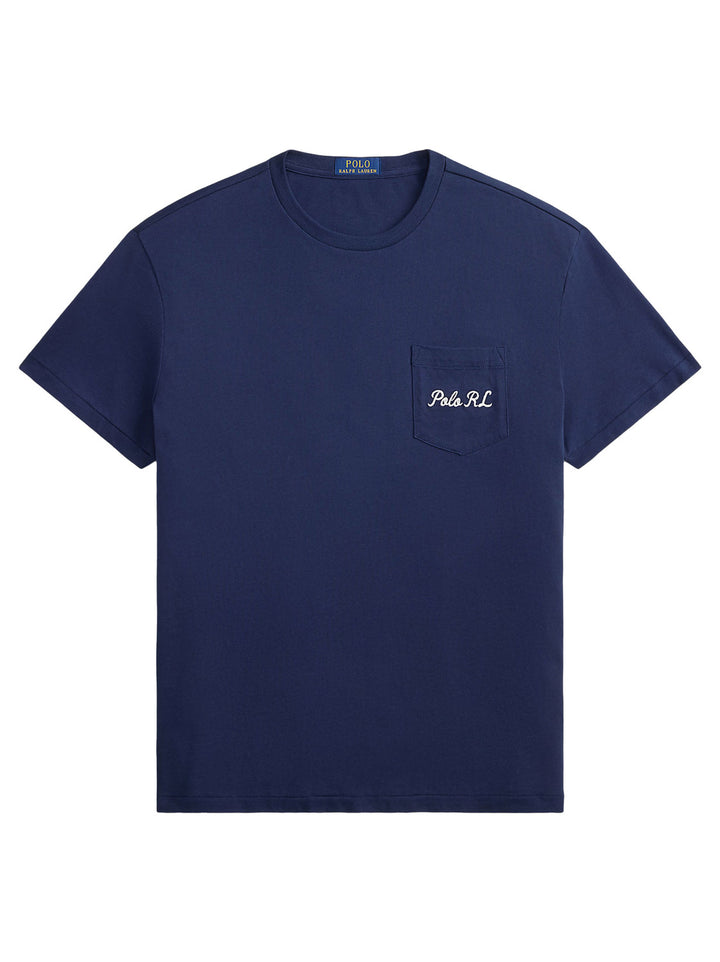 POLO Ralph Lauren Custom slim polo bear T-shirt-100% katoen-HEREN POLO'S & T-SHIRTS-Blauw