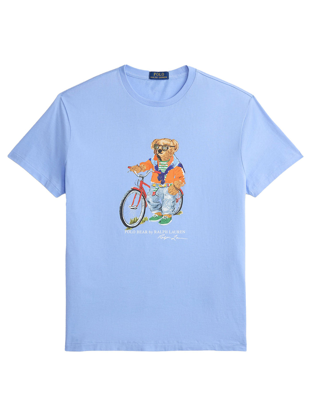 POLO Ralph Lauren Custom slim polo bear T-shirt-100% katoen-HEREN POLO'S & T-SHIRTS-Blauw
