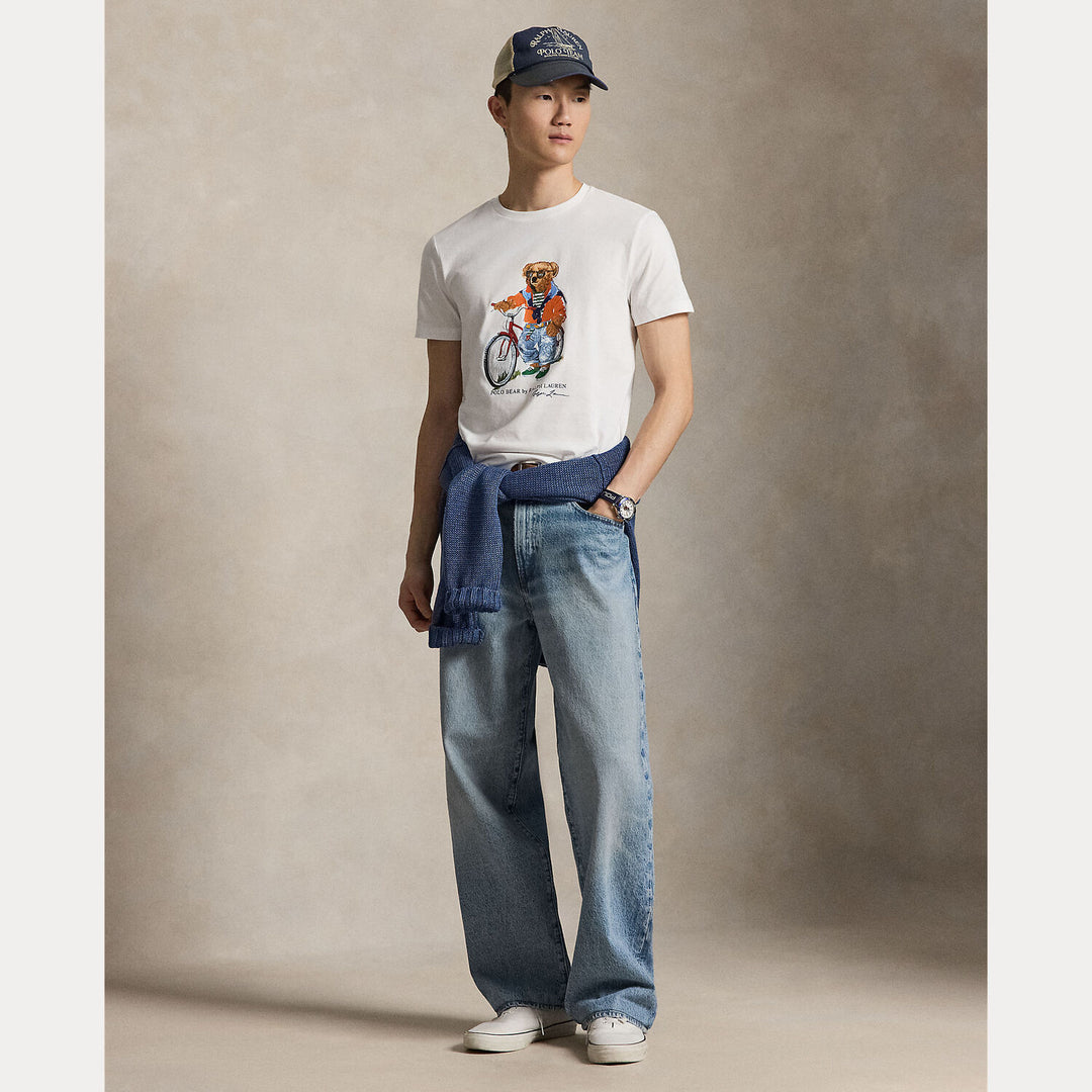 POLO Ralph Lauren Custom slim polo bear T-shirt-100% katoen-HEREN POLO'S & T-SHIRTS-Wit