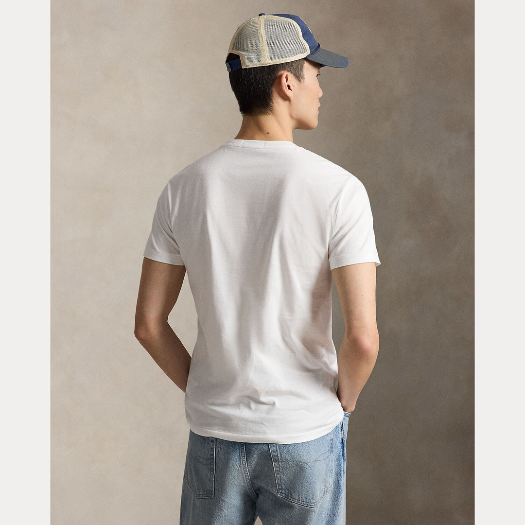 POLO Ralph Lauren Custom slim polo bear T-shirt-100% katoen-HEREN POLO'S & T-SHIRTS-Wit