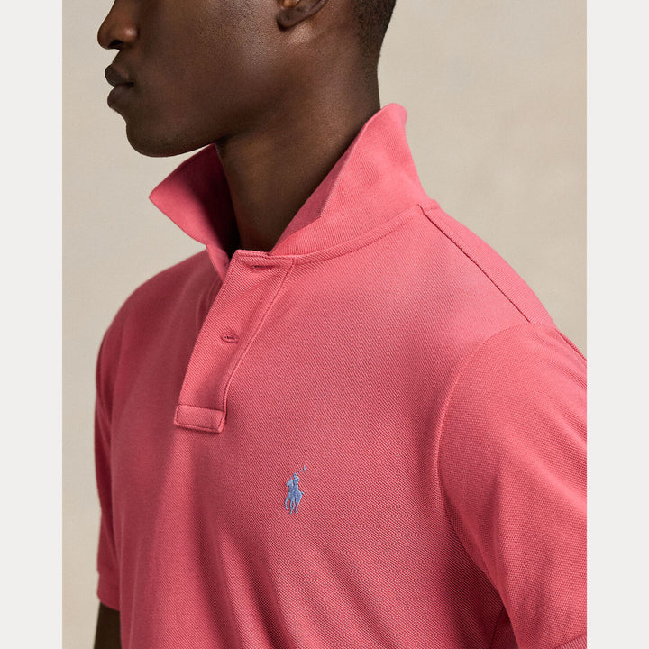 POLO Ralph Lauren Custom Slim Polo – Rood-100% katoen-HEREN POLO'S & T-SHIRTS-Rood