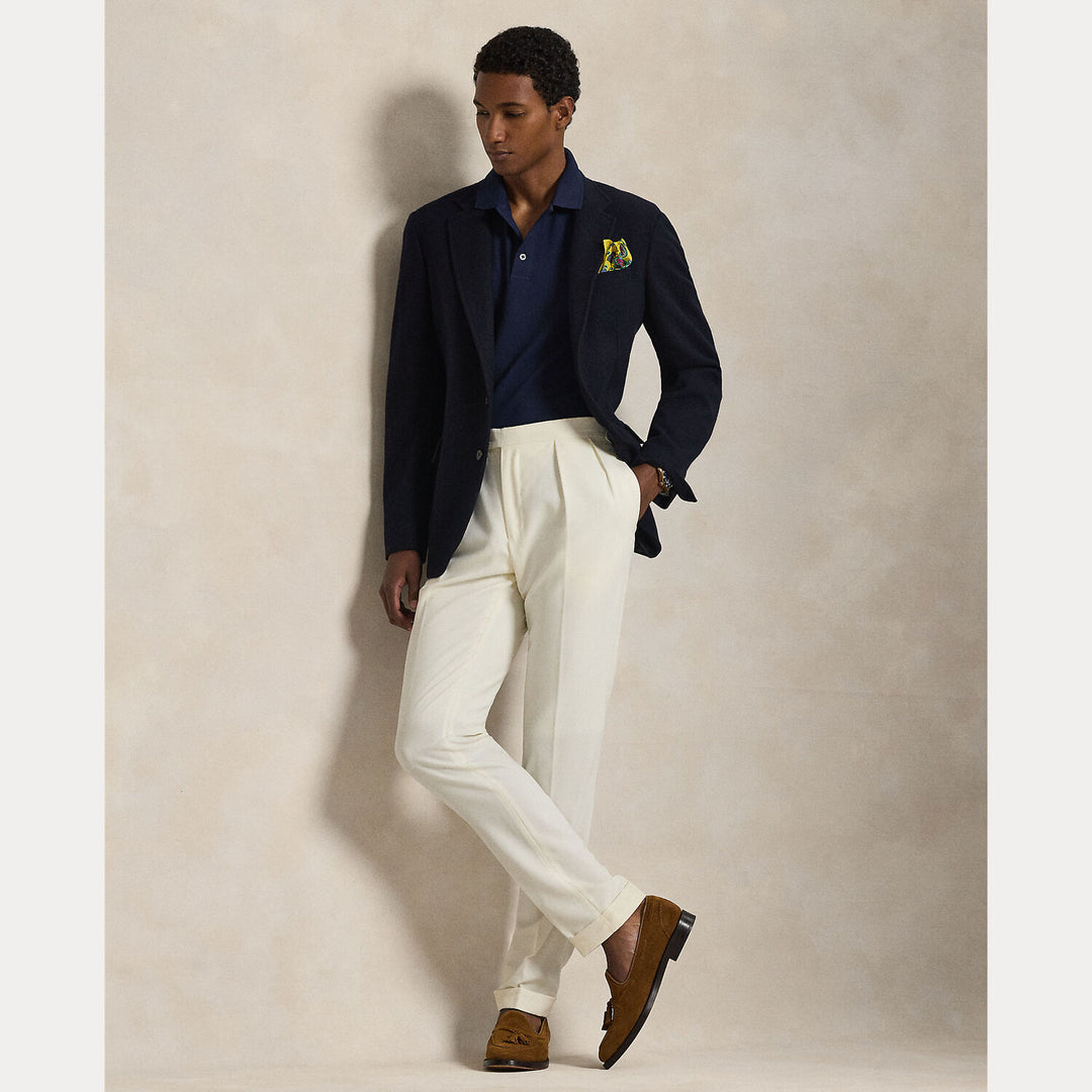 POLO Ralph Lauren Custom Slim Stretch Mesh Polo-100% katoen-HEREN POLO'S & T-SHIRTS-Blauw