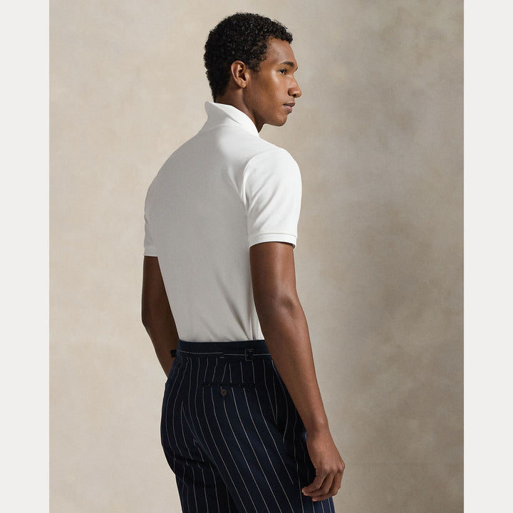 POLO Ralph Lauren Custom Slim Stretch Mesh Polo-100% katoen-HEREN POLO'S & T-SHIRTS-Wit