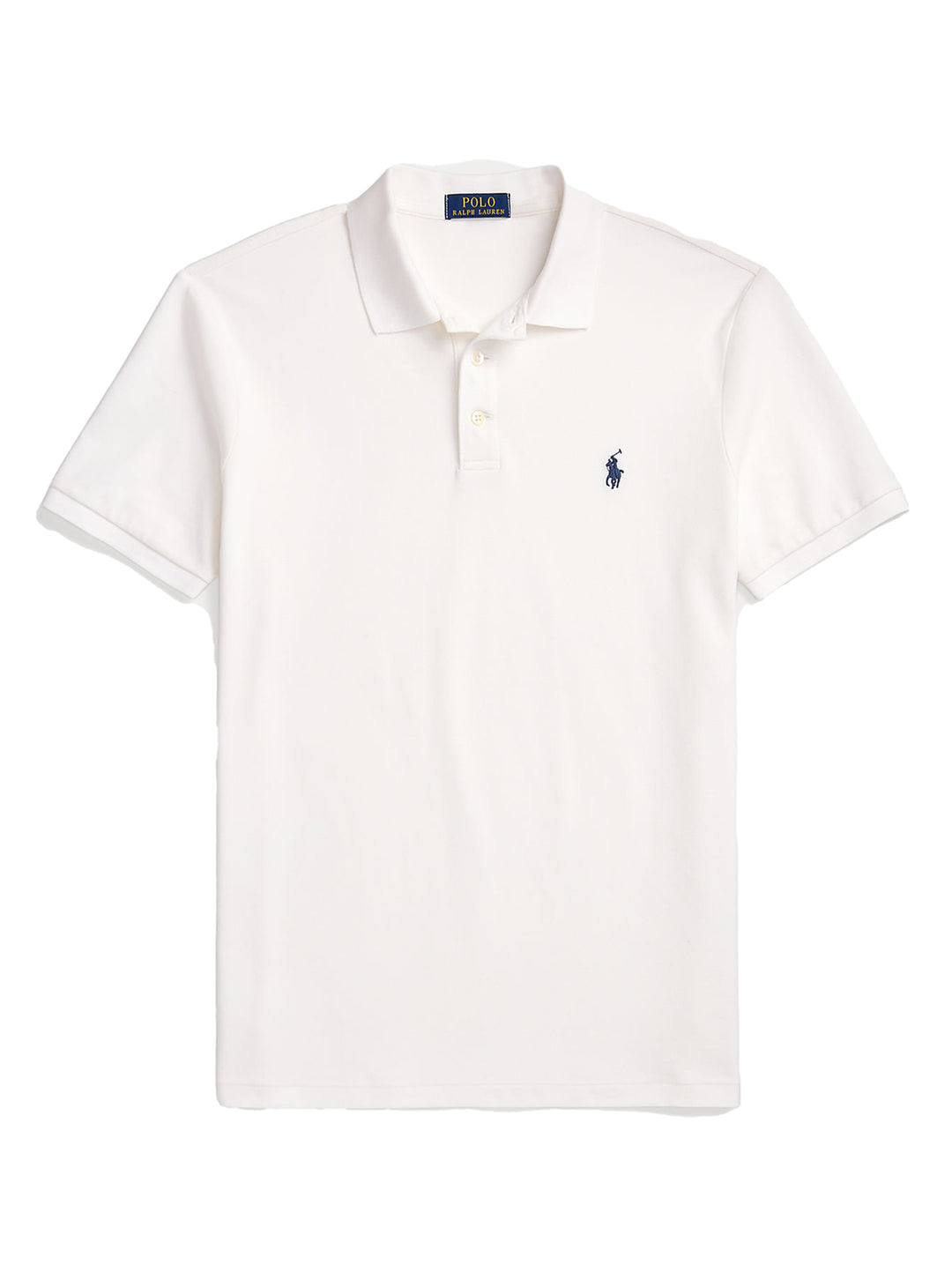 POLO Ralph Lauren Custom Slim Stretch Mesh Polo-100% katoen-HEREN POLO'S & T-SHIRTS-Wit