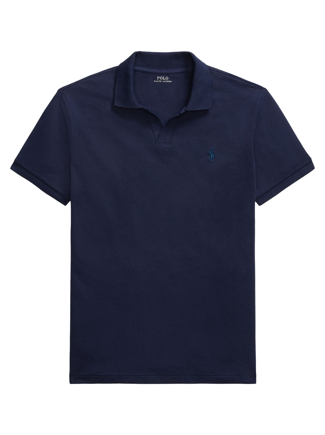 POLO Ralph Lauren Custom Slim Stretch Mesh Polo-95% katoen, 5% elastaan-HEREN POLO'S & T-SHIRTS-Blauw