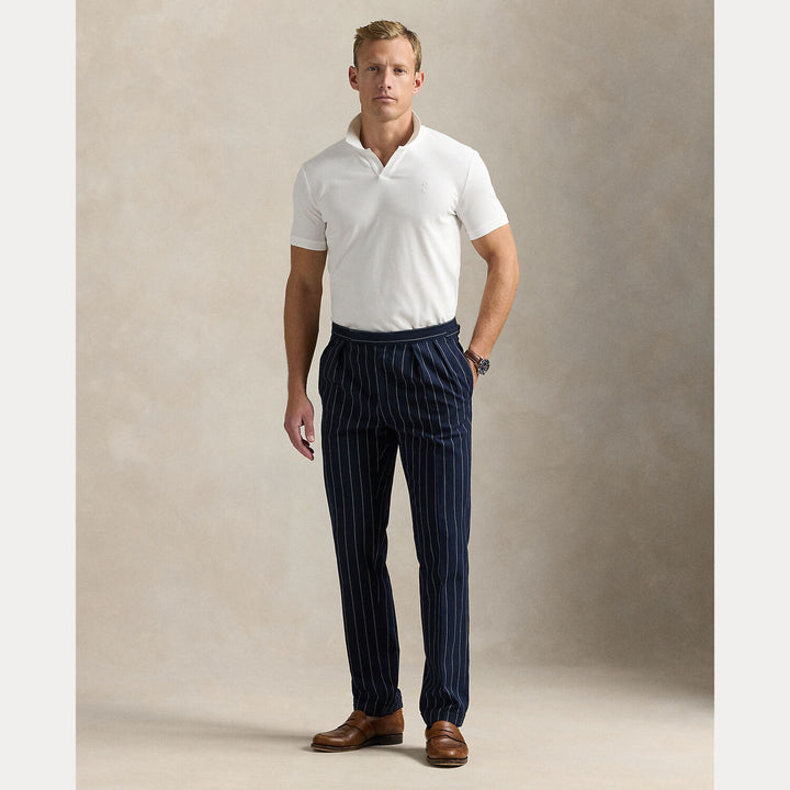 POLO Ralph Lauren Custom Slim Stretch Mesh Polo-95% katoen, 5% elastaan-HEREN POLO'S & T-SHIRTS-Wit