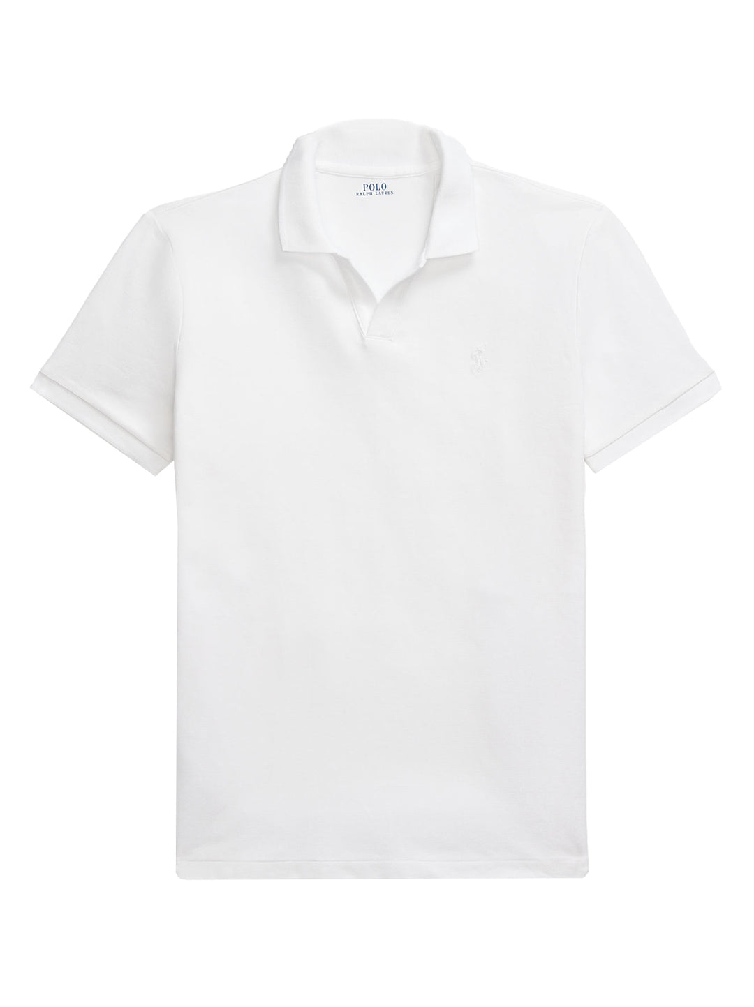 POLO Ralph Lauren Custom Slim Stretch Mesh Polo-95% katoen, 5% elastaan-HEREN POLO'S & T-SHIRTS-Wit