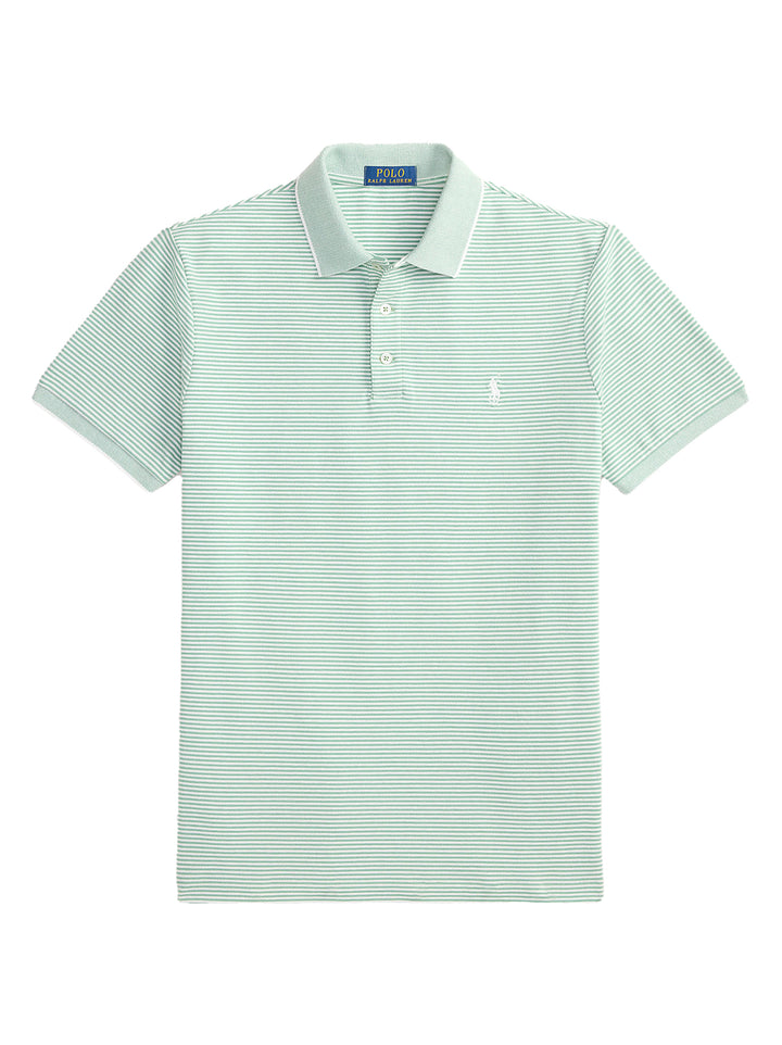 POLO Ralph Lauren Custom Slim Stretch Polo-96% katoen, 4% elastaan-HEREN POLO'S & T-SHIRTS-Groen