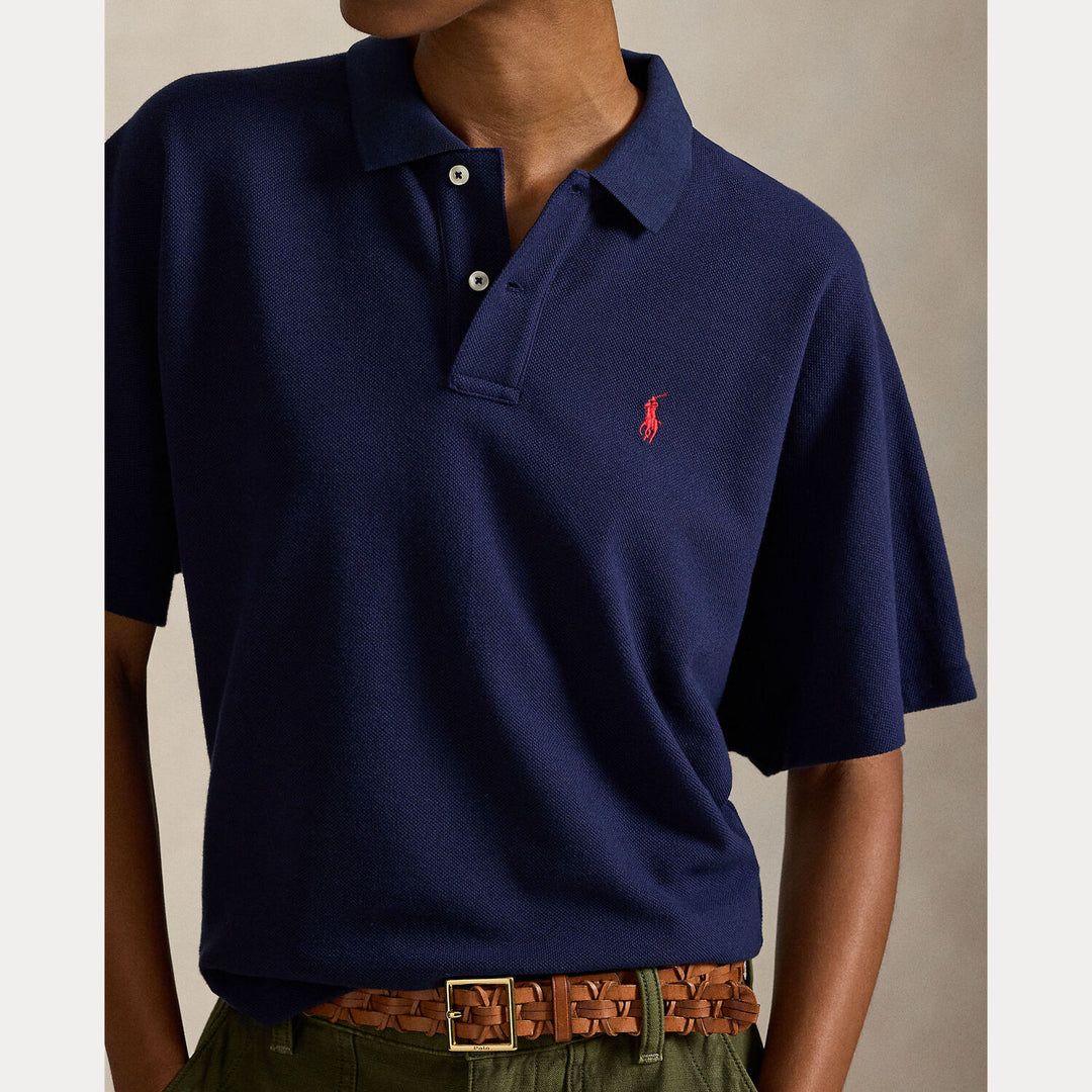 POLO Ralph Lauren – Dolmanmouw Polo Shirt Blauw-100% katoen-DAMES TOPS & BLOUSES-Blauw